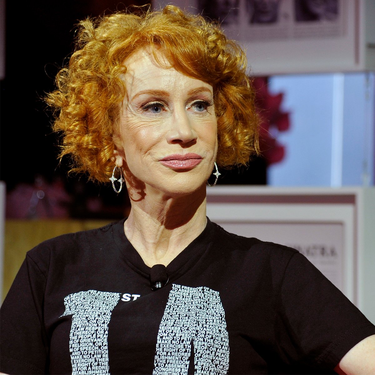 Kathy Griffin, American comedian and actress, smiling at a red carpet event.